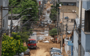 Cidade mineira atingida pela chuva