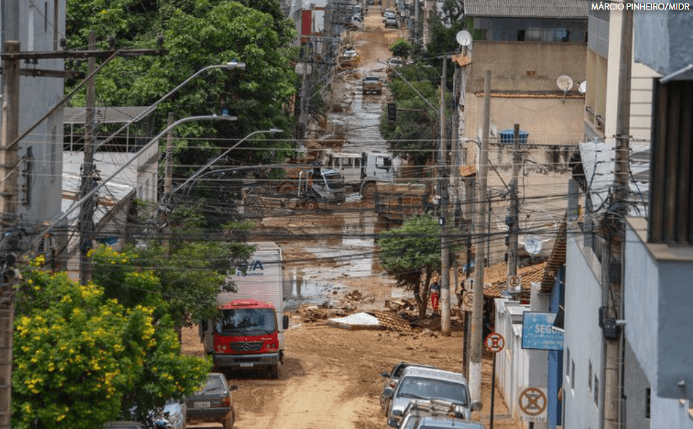 Cidade mineira atingida pela chuva