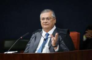 O ministro Flavio Dino em audiência no STF