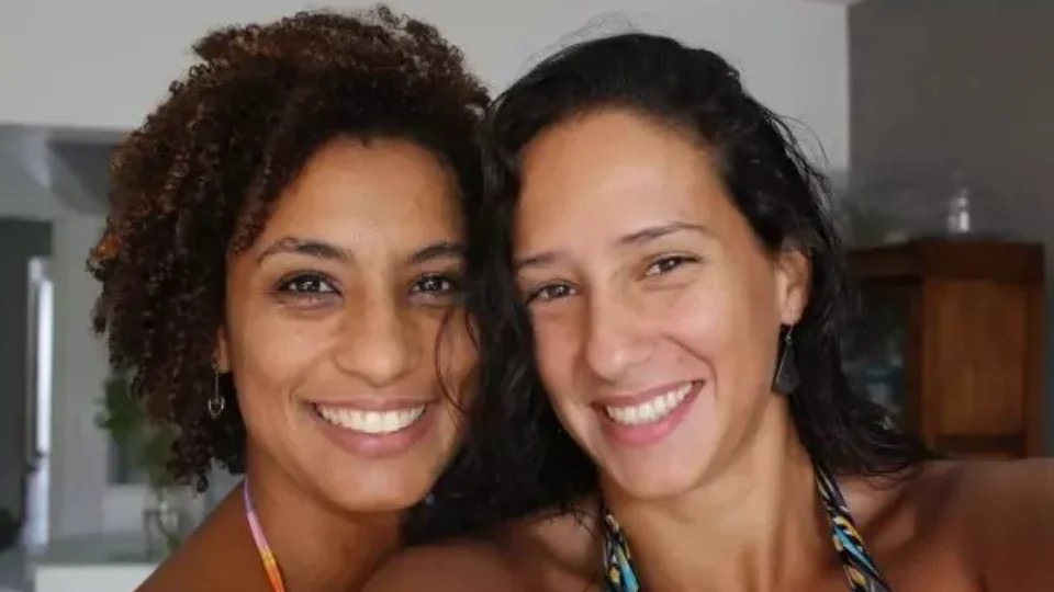 Marielle e a esposa Mônica