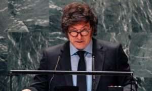 O presidente da Argentina Javier Milei