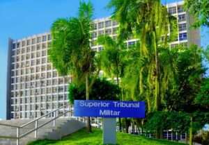 Fachada do edifício do Superior Tribunal Militar (STM) em Brasília, local onde será julgado o pedido de perda de patente do capitão reformado Jair Bolsonaro.