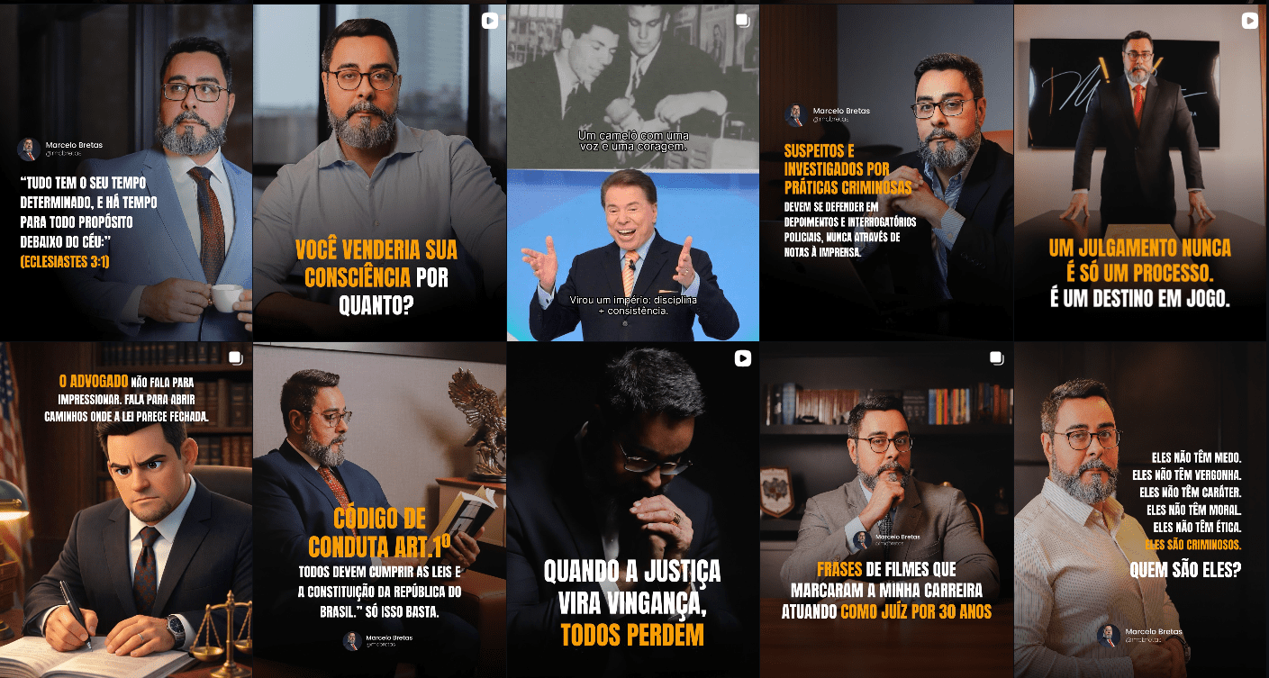 Reprodução do feed do Instagram de Marcelo Bretas