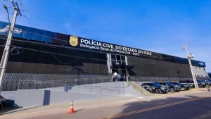 Fachada da Delegacia de Polícia de Teresina, no Piauí