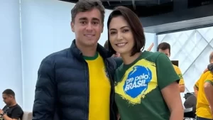 Nikolas Ferreira e Michelle Bolsonaro