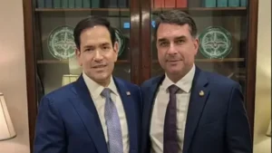 Marco Rubio e Flavio Bolsonaro