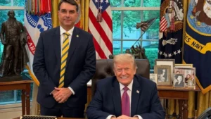 Flávio Bolsonaro e Trump