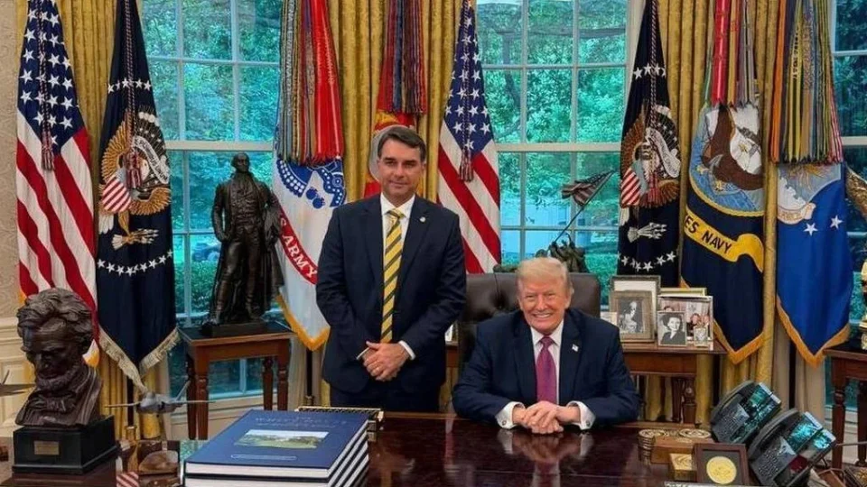 Trump e Flávio Bolsonaro